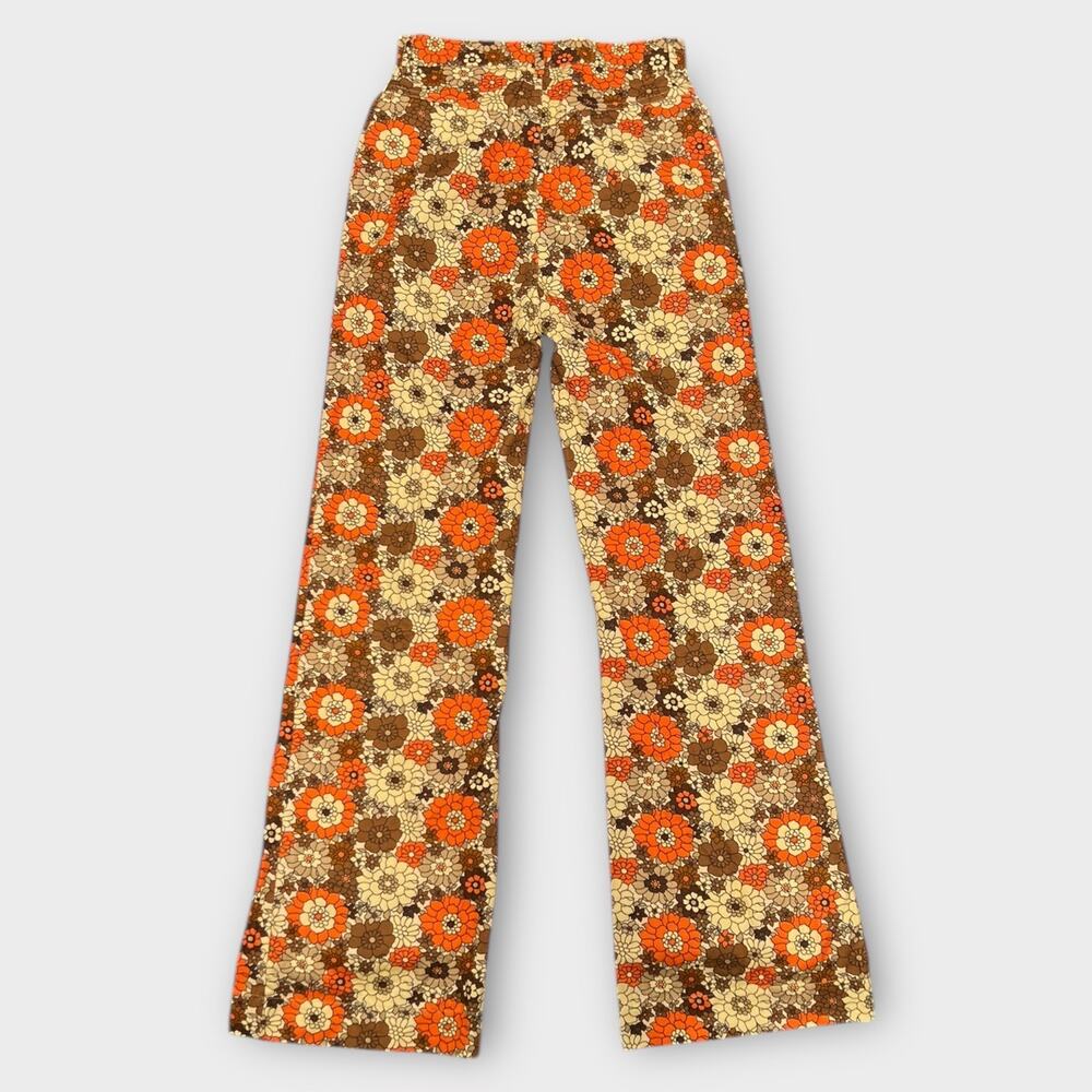 Anthropologie x Stella Pardo Retro Floral Flare Leg Pants Size XS - Picture 3 of 8